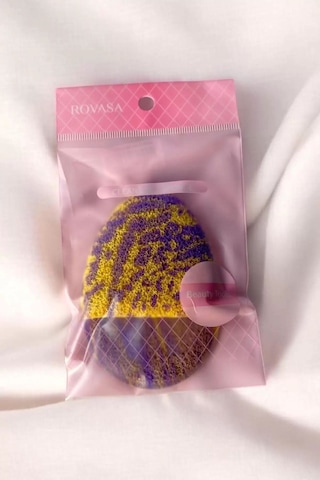 Caş Dekorasyon Yüz Temizleme Süngeri Mor - Sarı