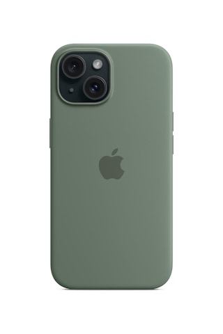 İphone 15 Kılıfı Magsafe Çizilmeye Karşı Korumalı Silikon Kılıf Gri Yeşil İphone 15 İle Uyumlu