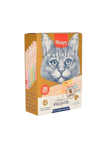 Wanpy Karışık Sıvı Yetişkin Kedi Ödül Maması 25 x 14 G