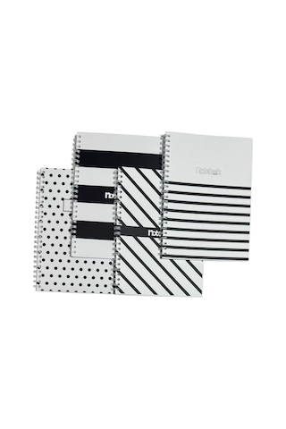 A5 Spiralli Zebra Defter 40 Yaprak 4'lü Tamamı Çizgisiz