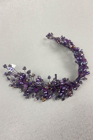 FdayAksesuar Gelin Saç Aksesuarı Mor Berra Model Çift Taraflı Gelin Saç Aksesuarı FRDY31657