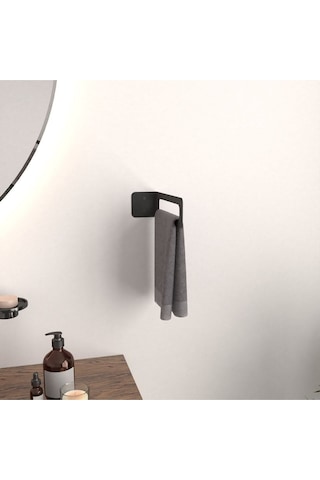 Dione Store Minimalist Metal Havlu Askısı / Modern Tasarım Havluluk Banyo Düzenleyici Gri