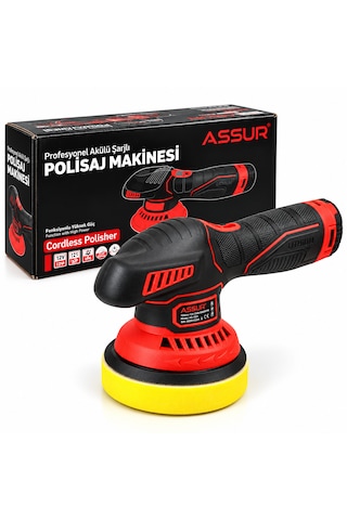 Assur 12v 125 Mm Akülü Şarjlı Polisaj Makinesi Kablosuz Araç Pasta Cila Parlatma Makinesi