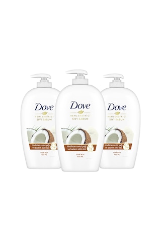 Dove Nemlendirici Sıvı Sabun Hindistan Cevizi Yağı Ve Badem Sütü Özü 450 Ml X3
