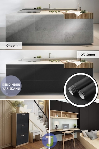 Technojet Kendinden Yapışkanlı Mat Renkli Mutfak Banyo Tezgah Duvar Dolap Ve Masa Kaplama 60cmx100cm 001