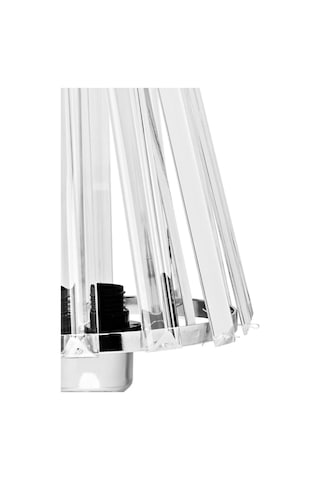 Gerçek Kristal Cam Başlık Krom Metal Gövdeli Yatak Odası Abajur Salon Lambası Krom