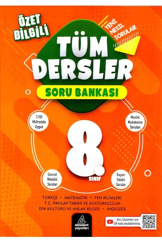 8.Sınıf Tüm Dersler Soru Bankası - 4Element Yayınları