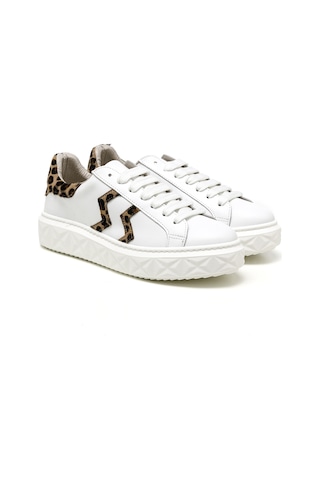 Sneaker Günlük Kadın Mar-25y-209-8825 John May Beyaz-leopar Beyaz
