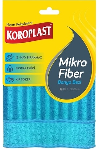 Koroplast Mikro Fiber Banyo Bezi 2 Li 30 x 30 CM 2 Paket