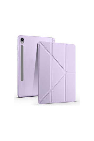 Galaxy Uyumlu Tab S10 Fe Kılıf Tri Folding Kalem Bölmeli Standlı Kılıf Tablet Kılıfı