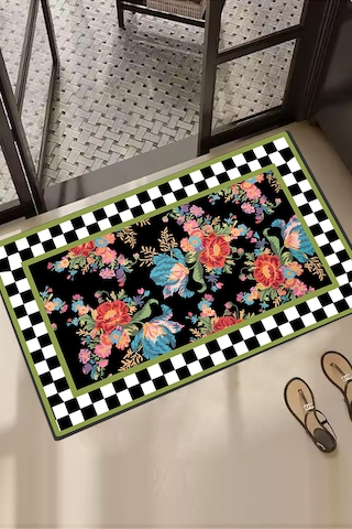 Seomra Tekli Banyo Paspası, Kaydırmaz Tabanlı Siyah