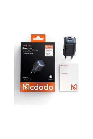 Mcdodo Ch-1000 Gan Serisi 45w 2c Mini Gan Şarj Cihazı Siyah