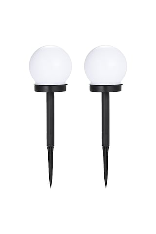 Led Güneş Enerjili Ampul Lamba Su Geçirmez Açık Bahçe Sokak Güneş Paneli Küre Işık Soğuk Beyaz 2 Adet