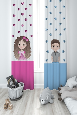 Mekta Home Bebek Ve Çocuk Odası Kız Ve Erkek Çocuk Desenli 2 Kanat Fon Perde Mekta Home Bebek Ve Çocuk Odası Kız Ve Erkek Çocuk Desenli 2 Kanat Fon Perde