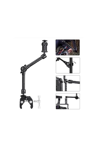11" İnç 27cm Magic Arm Sihirli Kol + Super Crab Clamp Kelepçe