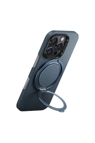 Benks L52 Magnetik Parmak Ring Stand 360 Derece Dönebilen Armortint Kevlar Tasarımlı Mavi