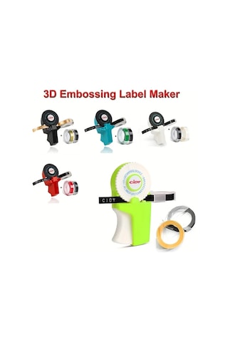 Willowhaven Cıdy C101 Kırmızı Etiket Yapıcı Makinesi 9mm Dymo Şerit Uyumlu 2 Etiket Rulosu Hediyeli