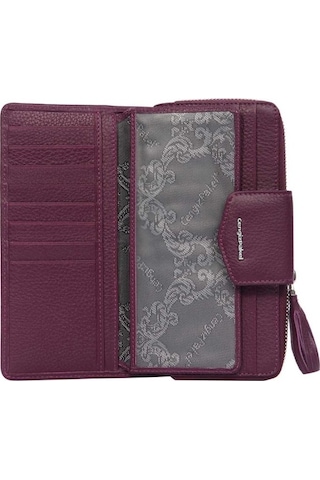 Cengiz Pakel Hakiki Deri Kadın Cüzdan-Portföy 65133-Mürdüm (432623646)-65133-Mürdüm