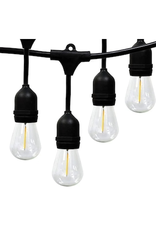 Forlife 220Volt 20 Adet E27 Duylu 20 Metre Kablolu Set (20 Adet S14 Led Ampul Hediyeli) -
