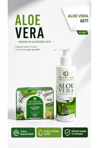 Moonlife Aloe Vera Jel 200 Ml + Biobiens Aloe Vera Sabunu