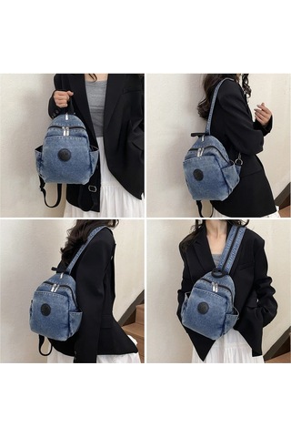 Arion Xy-628 Denim Kot Omuz Ve Sırt Çantası Mavi