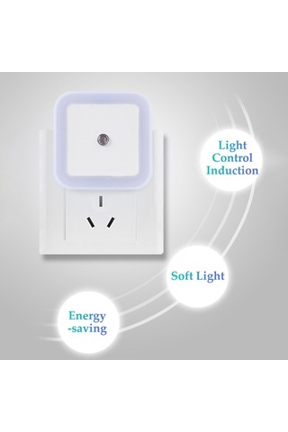 Reedark Duvara Monte Otomatik Sensör Gece Lambası, Beyaz, 1 Adet Beyaz