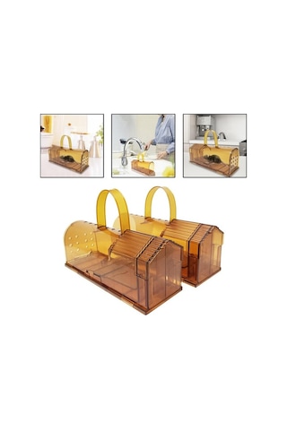 Createtech Homyl 2'li Yeniden Kullanılabilir Fare Kapanı - Kahverengi