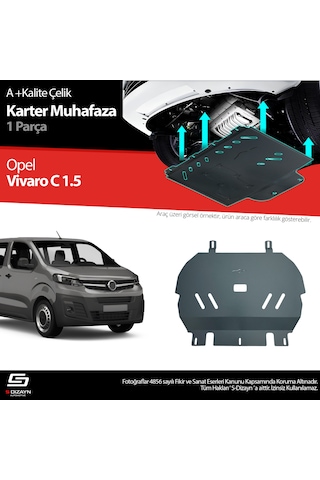 S-dizayn Opel Vivaro 1.5 Çelik Karter Muhafaza Koruma 2019 Üzeri A+ Kalite
