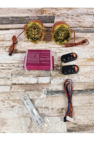 Motosiklet Mp3 Müzik Çalar Ve Alarm Set Bluetooth Bağlantısı