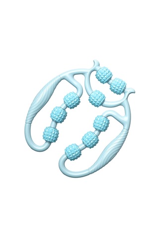 360 Derece Kas Silindiri Masaj Aleti - Gök Mavisi, Bacak, Boyun, El Ve Kol Kaslarını Rahatlatmak İçin Çok Renkli