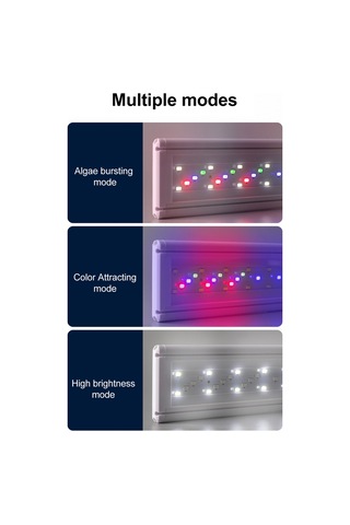 Geeksen Enerjili Led Akvaryum Aydınlatması - Renk Ayarlı, 20-60cm Tanklar İçin Diğer