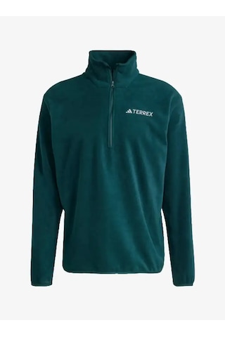 Adidas Multi Essentials 1/2 Zip Fleece Erkek Polar Yeşil