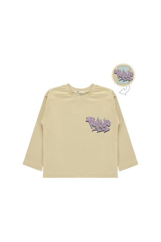 Civil Boys Tokyo Baskılı 6-9 Yaş Sweatshirt - Gri Koyu Taş Rengi
