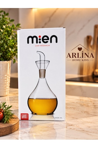1000 Ml Cam Yağdanlık Siyah