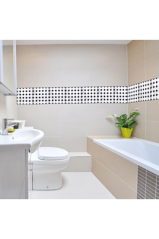 Yaozixa Mediterranean Tarzı Pvc Otostikleyici Duvar Çini Sticker 20x20cm 10 Adet - Kolay Uygulama Ve Kaldırma, Ev Dekorasyonu İçin Diğer