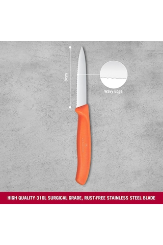 Victorinox 6.7639.c1 Swiss Classic 8cm Tırtıklı Soyma Bıçağı Çok Renkli