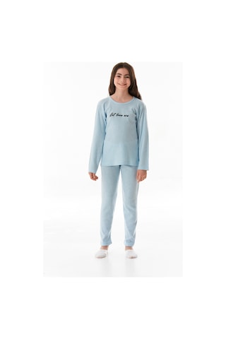 Fullamoda Let Love We Baskılı Kız Çocuk Pijama Takımı 25kcck726126245-siyah Siyah
