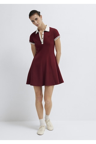 Mavi - Kırmızı Mini Elbise 1310903-85633