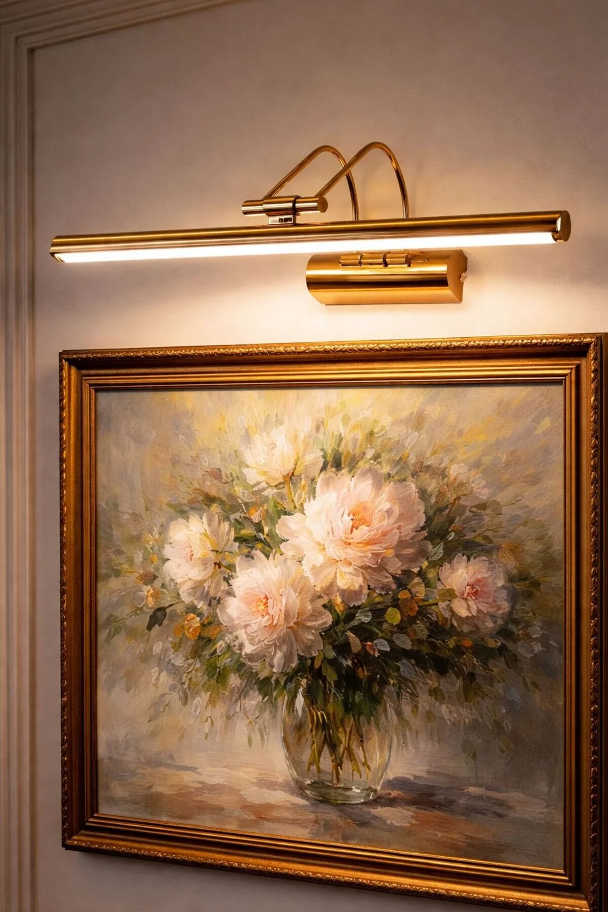 35cm Gold Kasa Dekoratif Duvar Apliği 220v Led Uyumlu Modern Aydınlatma Sarı
