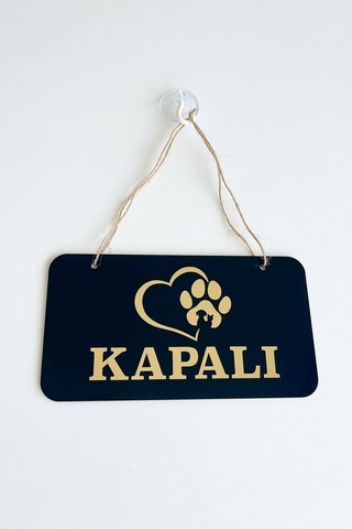 Pet Shoplar İçin Gold Tasarımlı Pleksi Kapı Tabelası Açık/kapalı
