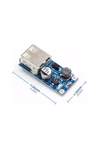 5v 600 Ma Usb Çıkışlı Voltaj Yükseltici Regülatör Kartı - Step Up