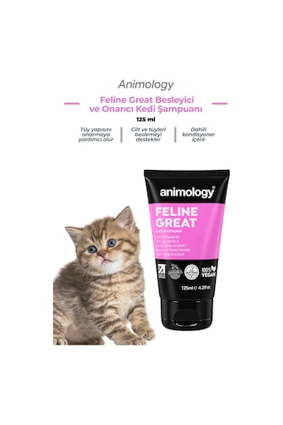 Animology Feline Great Cildi Ve Kürkü Besleyici Ve Tüy Yapısını Onarıcı Kedi Şampuanı 125 Ml