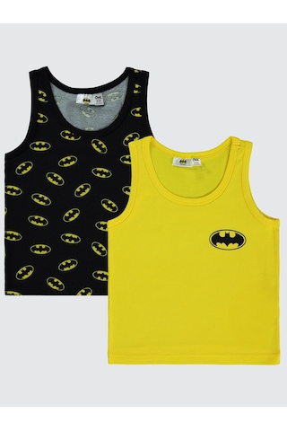 Batman Erkek Çocuk 2'li Atlet Set 2-10 Yaş Sarı