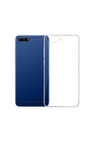 Huawei Y6 2018 İle Uyumlu Kılıf Şeffaf Esnek Silikon Telefon Kılıfı Kapak