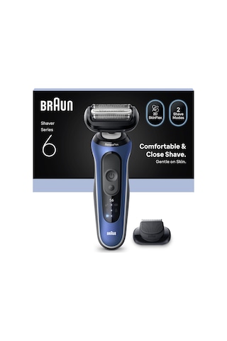Braun Series 6 Elektrikli Tıraş Makinesi, Islak Ve Kuru, Hassas Düzeltici Başlık, 62-b1200s 1 Saat