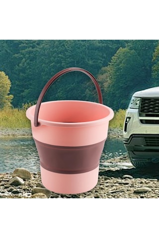 Suntek Katlanabilir Kova Pembe 10 L Pembe