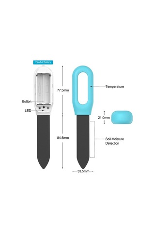 Ulzyvf Toprak Test Sıcaklığı Ve Nem Ölçer Ligent Bt Blelsa Arada 2'si 1 Gr - Hassas Ortam Ölçüm Cihazı