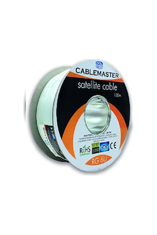 Uydu Çanak Anten Kablosu Cm-104 80 Tel Rg6 U4 Extra Bakır Koaksiyel Kablo 100 Metre