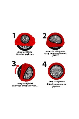 195/50/15 Small Size 58 Matte Oto Kar Çorabı Active