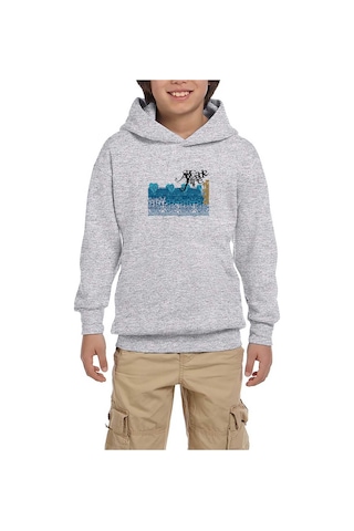 Zepplin Giyim Arcade Fire Arcade Fire Gri Çocuk Kapşonlu Sweatshirt